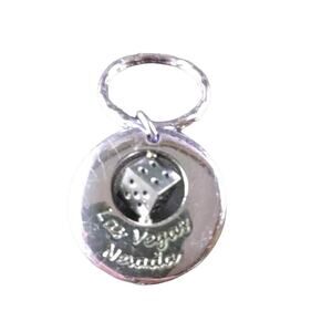 Las Vegas Nevada Spinner Dice Keychain Silverstone Flaw
